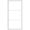 vidaXL Sisäovi 102,5x201,5 cm valkoinen ESG-lasi ja alumiini