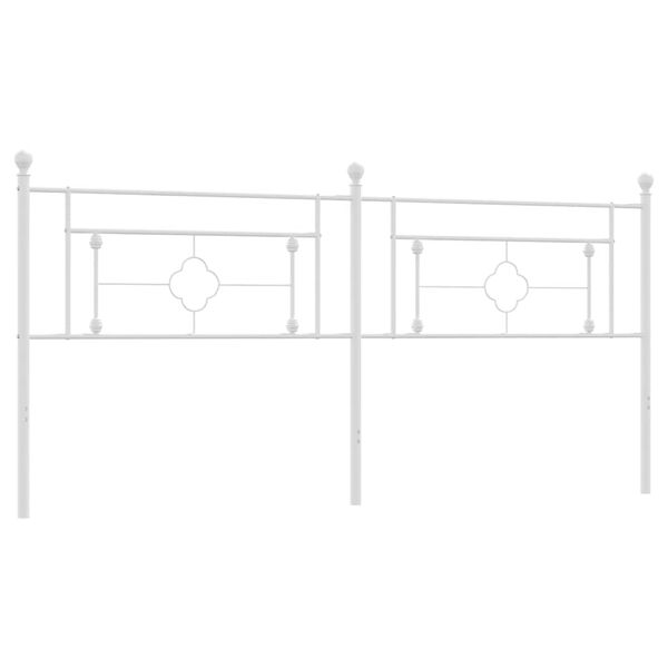 vidaXL Metallinen vaihtop&auml;&auml;ty valkoinen 193 cm