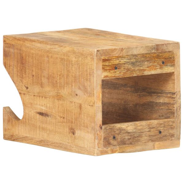 vidaXL Sein&auml;&auml;n kiinnitett&auml;v&auml; polkupy&ouml;r&auml;teline 35x25x25 cm mangopuu