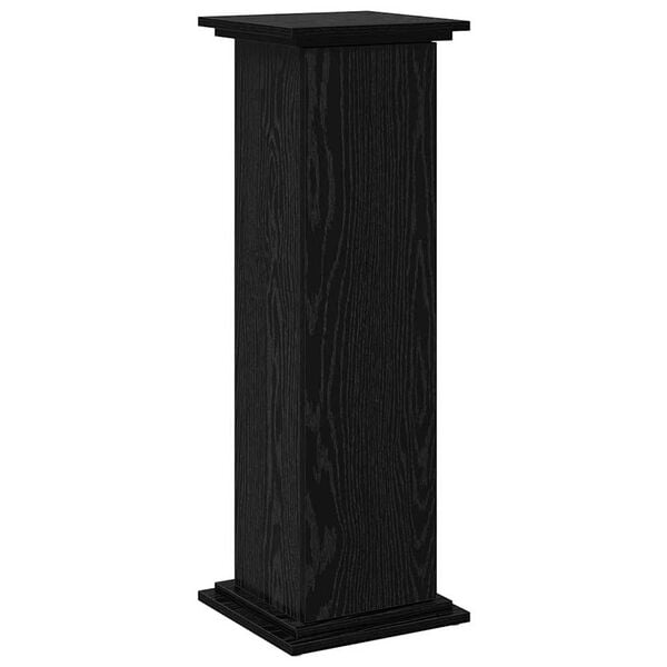 vidaXL N&auml;ytt&ouml;teline ovella Musta tammi. 31 x 30 x 90 cm Tekninen puu