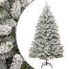 vidaXL Tekojoulukuusi saranoilla ja lumihuurteella 240 cm