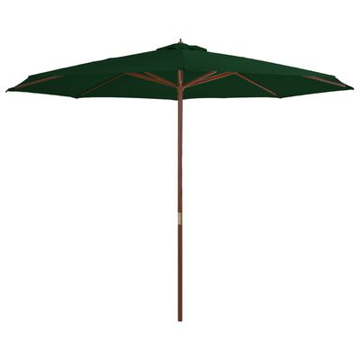 vidaXL Aurinkovarjo puurunko 350 cm vihreä