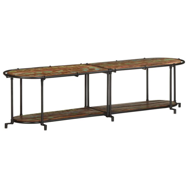 vidaXL TV-taso 160x42x40 cm kierr&auml;tetty t&auml;ysi puu