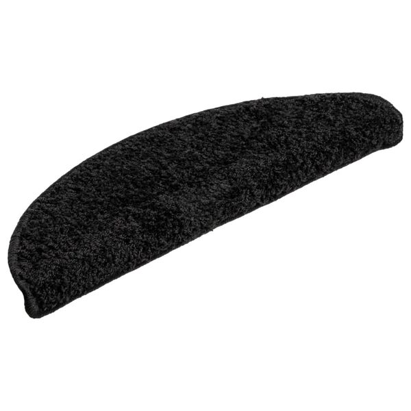 vidaXL Porrasmatot 15 kpl 56x17x3 cm musta puolipy&ouml;re&auml;