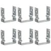 vidaXL Aita-ankkurit 6 kpl hopea 14x6x15 cm galvanoitu ter&auml;s