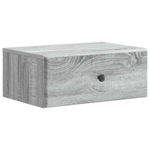 vidaXL Sein&auml;lle Kiinnitett&auml;v&auml; Y&ouml;p&ouml;yt&auml; Harmaa sonoma 49 x 34,5 x 20 cm