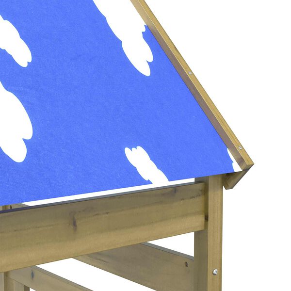 vidaXL Leikkitorni Ruskea Kyll&auml;stetty massiivinen puu