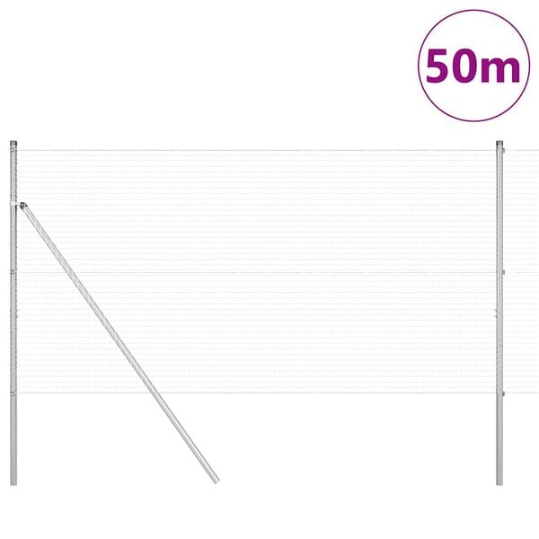 vidaXL Aitalatu Hopea 50 x 1 m (25 x 25 mm verkko) Teräs