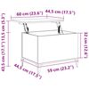 vidaXL Sohvapöytä ruskea tammi 60x44,5x45 cm tekninen puu