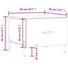 vidaXL Sohvapöydät 2 kpl musta 50x50x40 cm tekninen puu