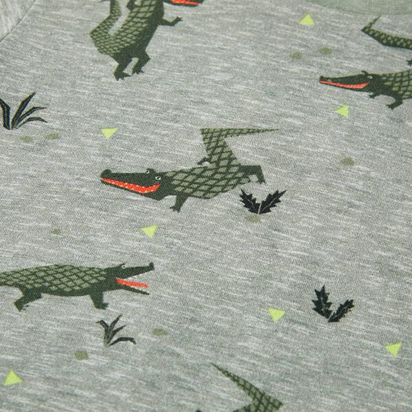 Lasten T-paita meleerattu vaalea khaki 140