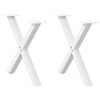 vidaXL Sohvap&ouml;yd&auml;n jalat X-muotoiset 2 kpl valkoinen 60x(42-43) cm ter&auml;s