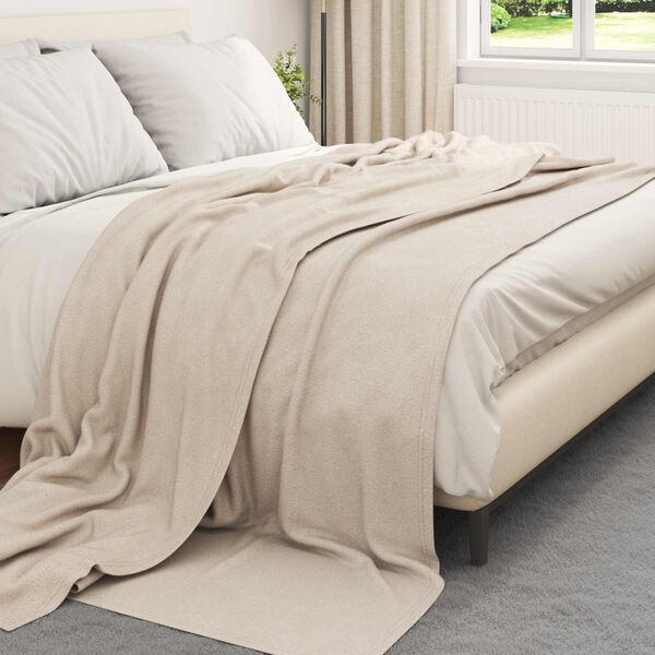 vidaXL Heittop&auml;&auml;llys 6 pcs Beige 270 x 240 cm Fleese