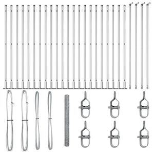 vidaXL Aitalatu Hopea 50 x 1,6 m (50 mm verkko) Ter&auml;s