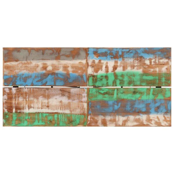 vidaXL Baaripöytä 150x70x107 cm täysi kierrätyspuu ja rauta