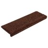 vidaXL Portaiden matot 20 kpl 65x21x4 cm ruskea suorakaiteen muotoinen reuna