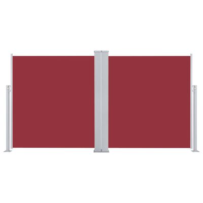 vidaXL Sisäänvedettävä sivumarkiisi punainen 160x600 cm