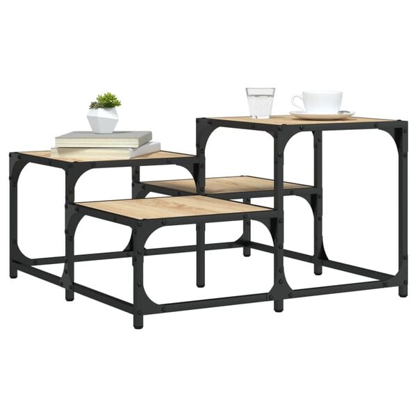 vidaXL Sohvap&ouml;yt&auml; Sonoma-tammi 68x68x40 cm tekninen puu