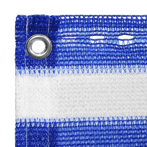 vidaXL Parvekkeen suoja sininen ja valkoinen 120x300 cm HDPE