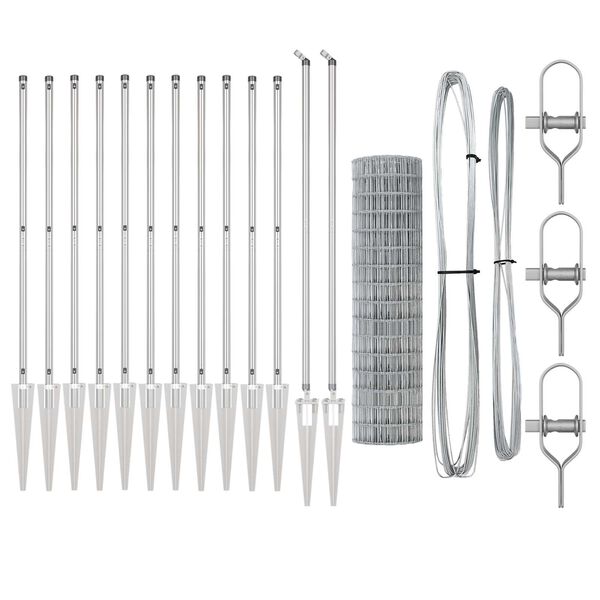 vidaXL Aita ja Tuki Hopea 1,2 x 25 m Ter&auml;s