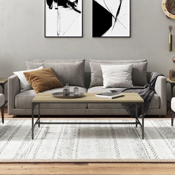 vidaXL Sohvapöytä Sonoma-tammi 100x50x35 cm tekninen puu