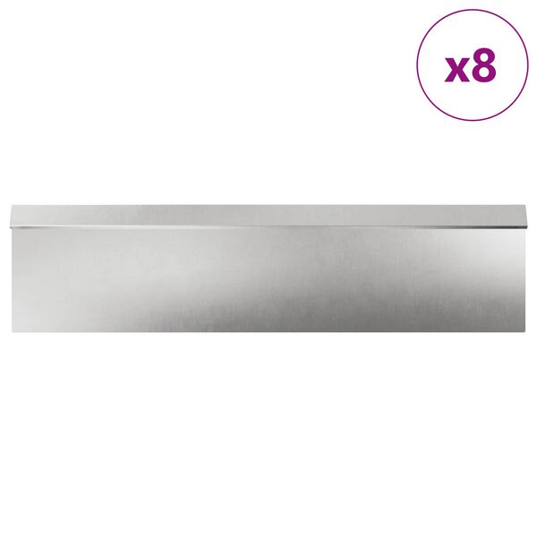 vidaXL Etana-aidat 12 pcs Hopea Ruostumaton ter&auml;s