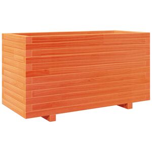 vidaXL Puutarhakukkalaatikko vahanruskea 90x40x49,5 cm t&auml;ysi m&auml;nty
