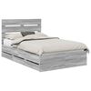 vidaXL S&auml;ngyn runko Harmaa Sonoma 4FT Small Double Insin&ouml;&ouml;ripuuta