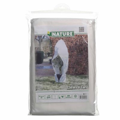 Nature Fleece talvipeite vetoketjulla 70 g/m² valkoinen 2,5x2x2 m