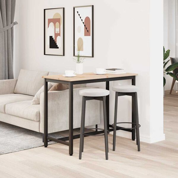 vidaXL P&ouml;yt&auml; Luonnollinen 100 x 50 x 77 cm Kehitetty puu ja ter&auml;s