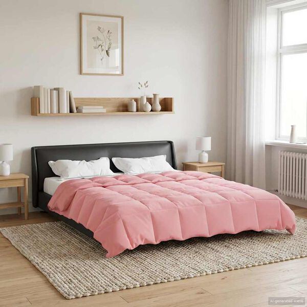 vidaXL Kes&auml;peitto Quiltottu Pinkki 240 x 260 cm Mikrokuitu