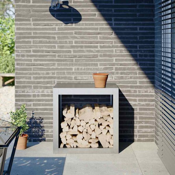 vidaXL Polttopuuteline 60x40x60 cm galvanoitu teräs