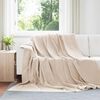 vidaXL Heittoviltti Beige 220 x 240 cm Fleese
