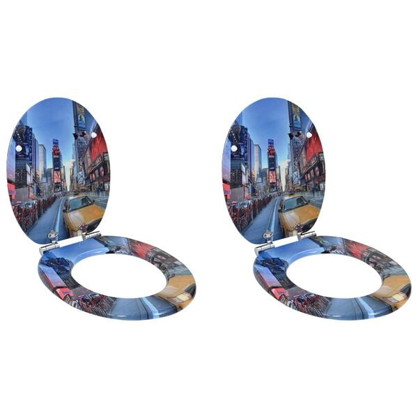 vidaXL WC-istuin 2 pcs Moniv&auml;rinen 43,8 x 37,8 cm MDF-levy