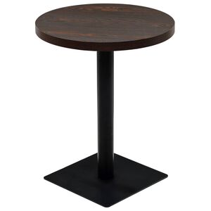 vidaXL Bistrop&ouml;yt&auml; MDF ja ter&auml;s py&ouml;re&auml; 60x75 cm tumma tuhka
