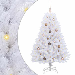 vidaXL Tekojoulukuusi Valkoinen 80 x 80 x 150 cm PVC ja metalli