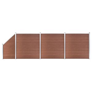 vidaXL WPC aitasarja 3 neli&ouml;paneelia + 1 vinopaneeli 619x186 cm ruskea