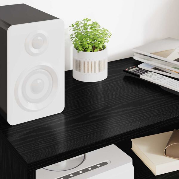 vidaXL TV-kaappi Musta tammi. 60 x 35 x 40 cm Tekninen puu