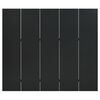vidaXL 5-paneeliset tilanjakajat 2 kpl 200x180 cm musta ter&auml;s