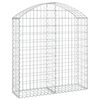 vidaXL Kaareva kivikori 100x30x100/120 cm galvanoitu rauta