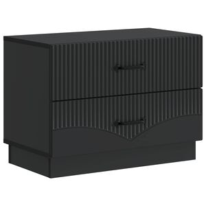 vidaXL Y&ouml;p&ouml;yt&auml;kaappi Musta 62 x 34,5 x 44,5 cm Tekninen puu