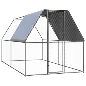 vidaXL Ulkotilan kanah&auml;kki 2x4x2 m galvanoitu ter&auml;s