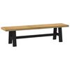 vidaXL ruokap&ouml;yt&auml; NOAIN Amuotoiset jalat 180x40x45cm massiivipuu m&auml;nty