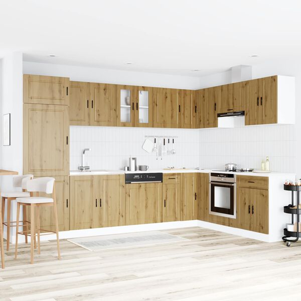 vidaXL Pesuallas-kaappi ovella Porto 2 pcs Ruskea Tekninen puu