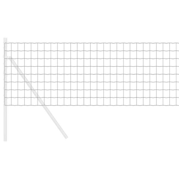 vidaXL Euroaita Harmaa 0,6 x 25 m PVC-pintainen rauta
