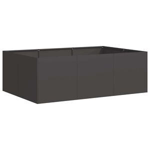 vidaXL Kukkalaatikko musta 120x80x40 cm ter&auml;s