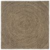 vidaXL Alue Matto Luonnollinen ja musta 120 x 120 cm Juutti