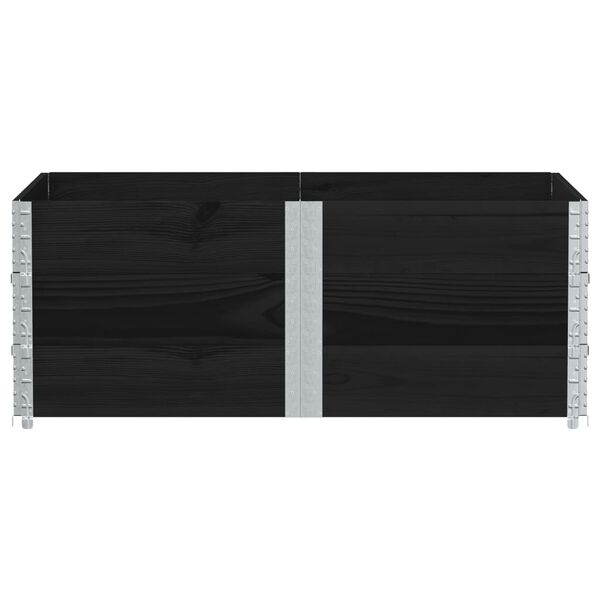 vidaXL Kukkalaatikko musta 150x100 cm t&auml;ysi m&auml;nty