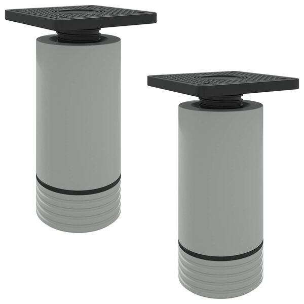 vidaXL Huonekalujalat S&auml;&auml;dett&auml;v&auml; 2 pcs Valkoinen 64 x 64 x 100 mm PP