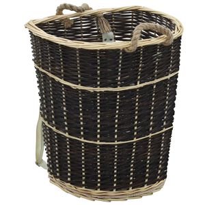 vidaXL Polttopuun kantoreppu hihnoilla 57x51x69 cm luonnollinen paju